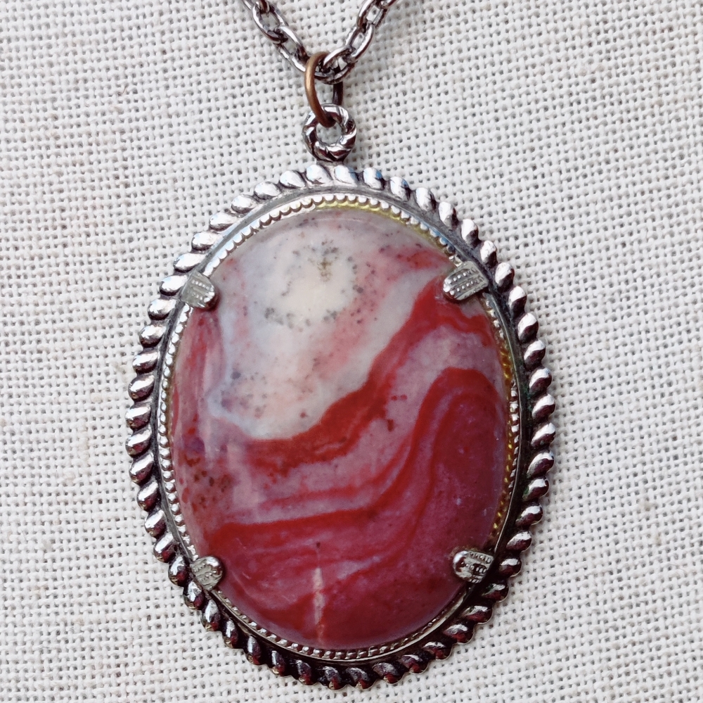 Vintage rhodochrosite healing necklace - Picture 15 of 16
